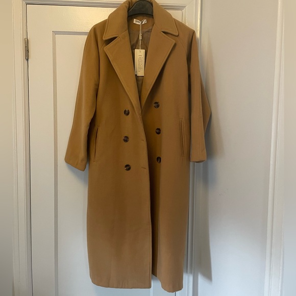 Jackets & Blazers - 🎁 NWT Women's Tan Double-Breasted Coat from Korea